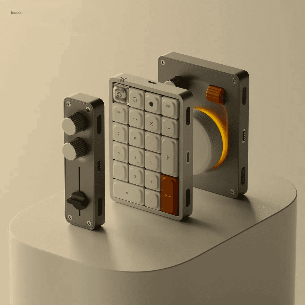Modular Lumira switch modules arranged on a plinth