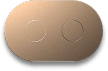 An Akavi brushed-brass switch plate replacing it