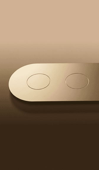 Smart UFO switch panel in gold finish